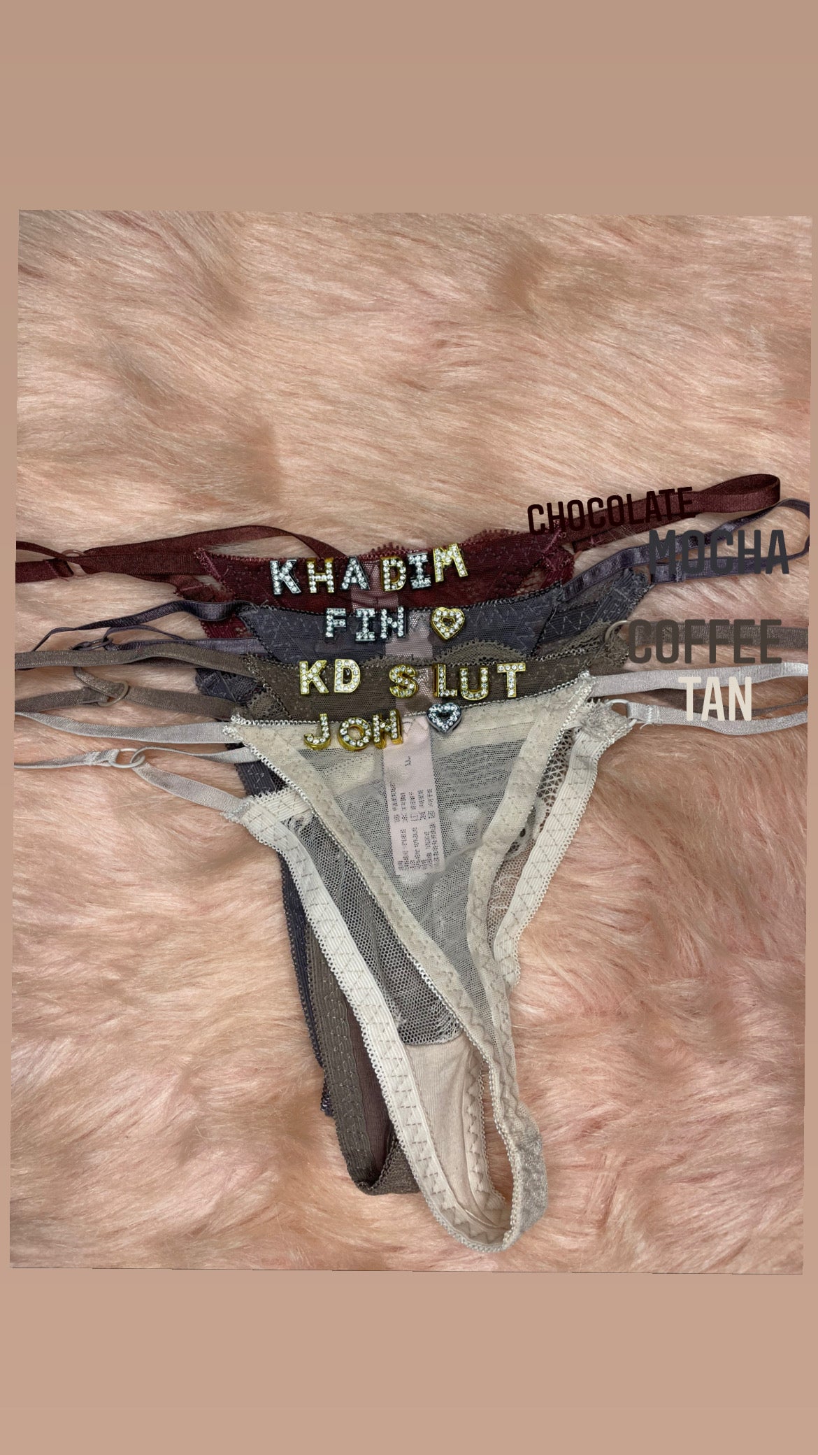 Custom Things to Do Thong Panties Personalized With Your Name Sexy
