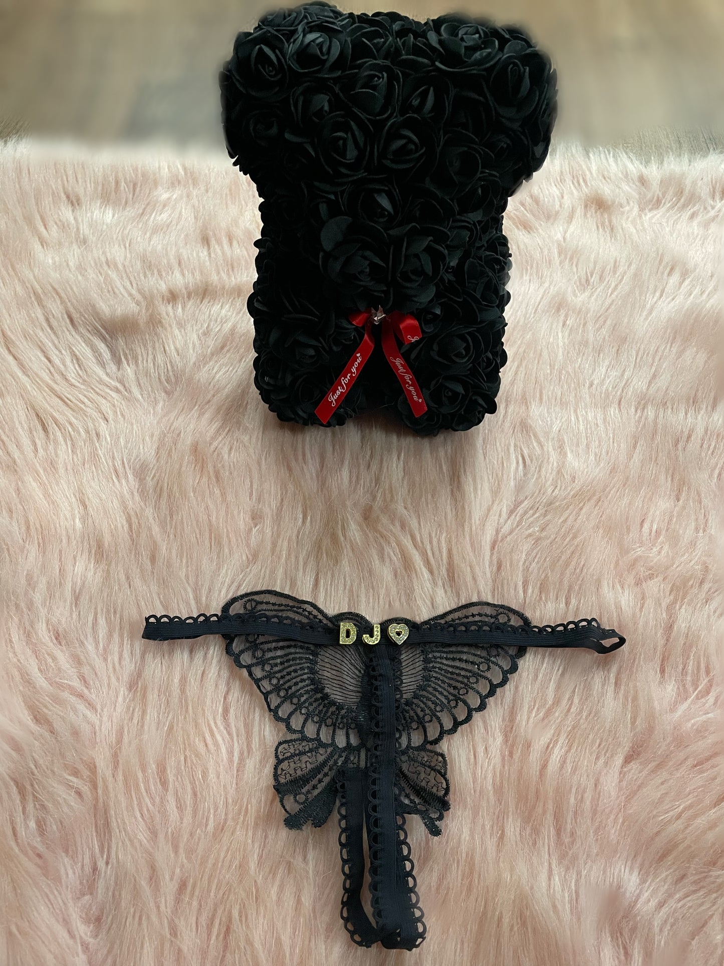 Custom Butterfly Panties & Rose bear Gift Set