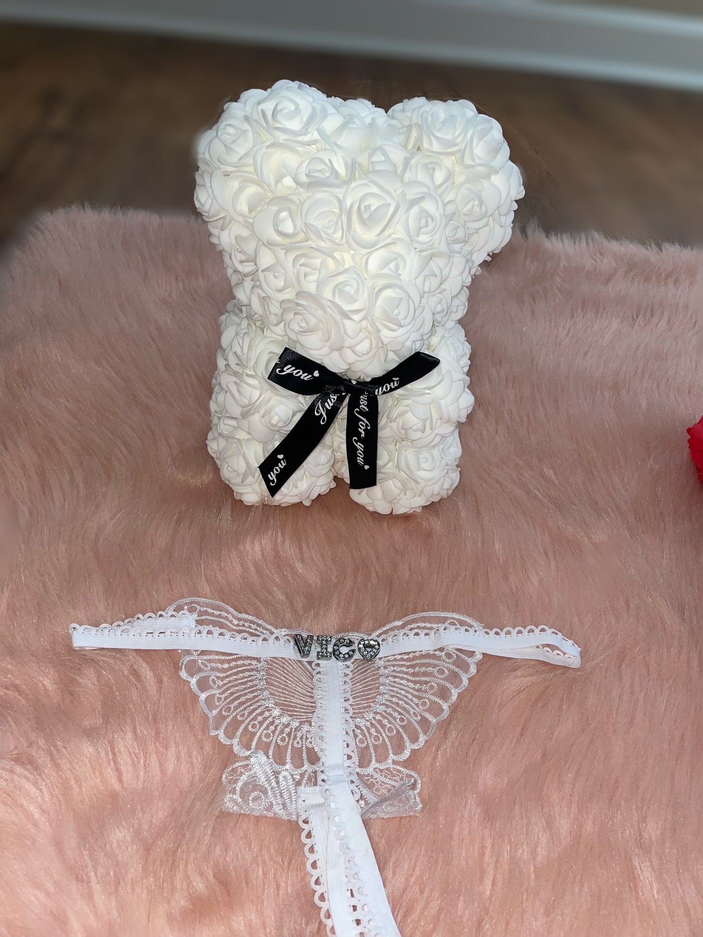 Custom Butterfly Panties & Rose bear Gift Set